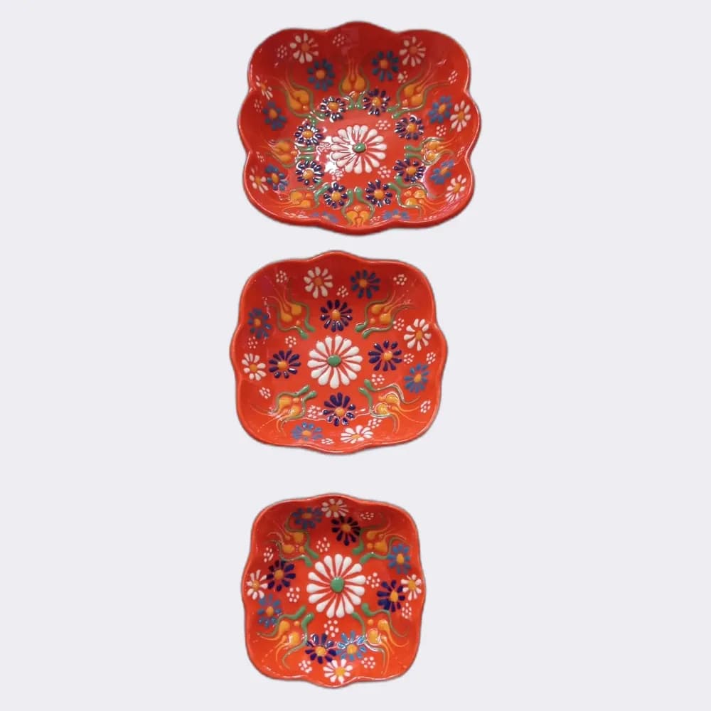 Daisy Ceramic Bowl Set of 3