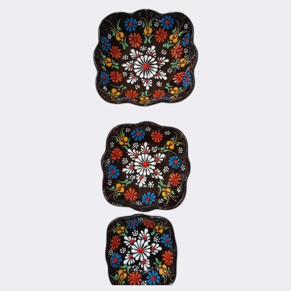 Daisy Ceramic Bowl Set of 3 - 3